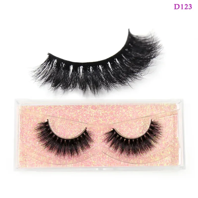 3D Mink Lashes Μαλακές τρίχες Ψεύτικες βλεφαρίδες Αφράτος όγκος Wispy Fake Lashes Extension Μακιγιάζ — image 22