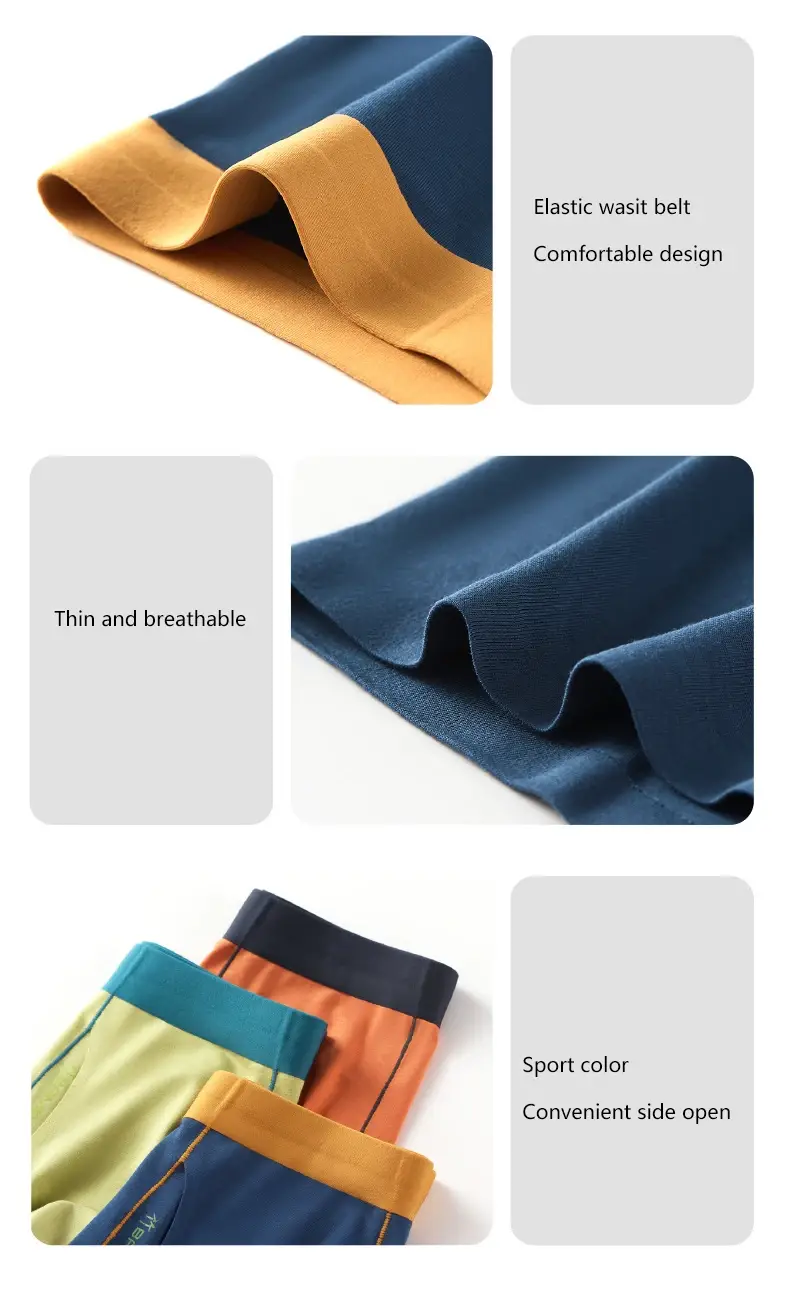 2pcs New Bamboo Fiber Man Underwear Lengthen Sport Men Boxers Regenerated Fibers Underpants L XL XXL 3XL 4XL Side Open Design — image 13