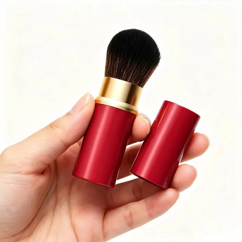 1 τμχ Πτυσσόμενο πινέλο ρουζ Kabuki Foundation Brush Soft Fluffy Powder Contour Brushes Makeup Φορητά εργαλεία μακιγιάζ — image 10