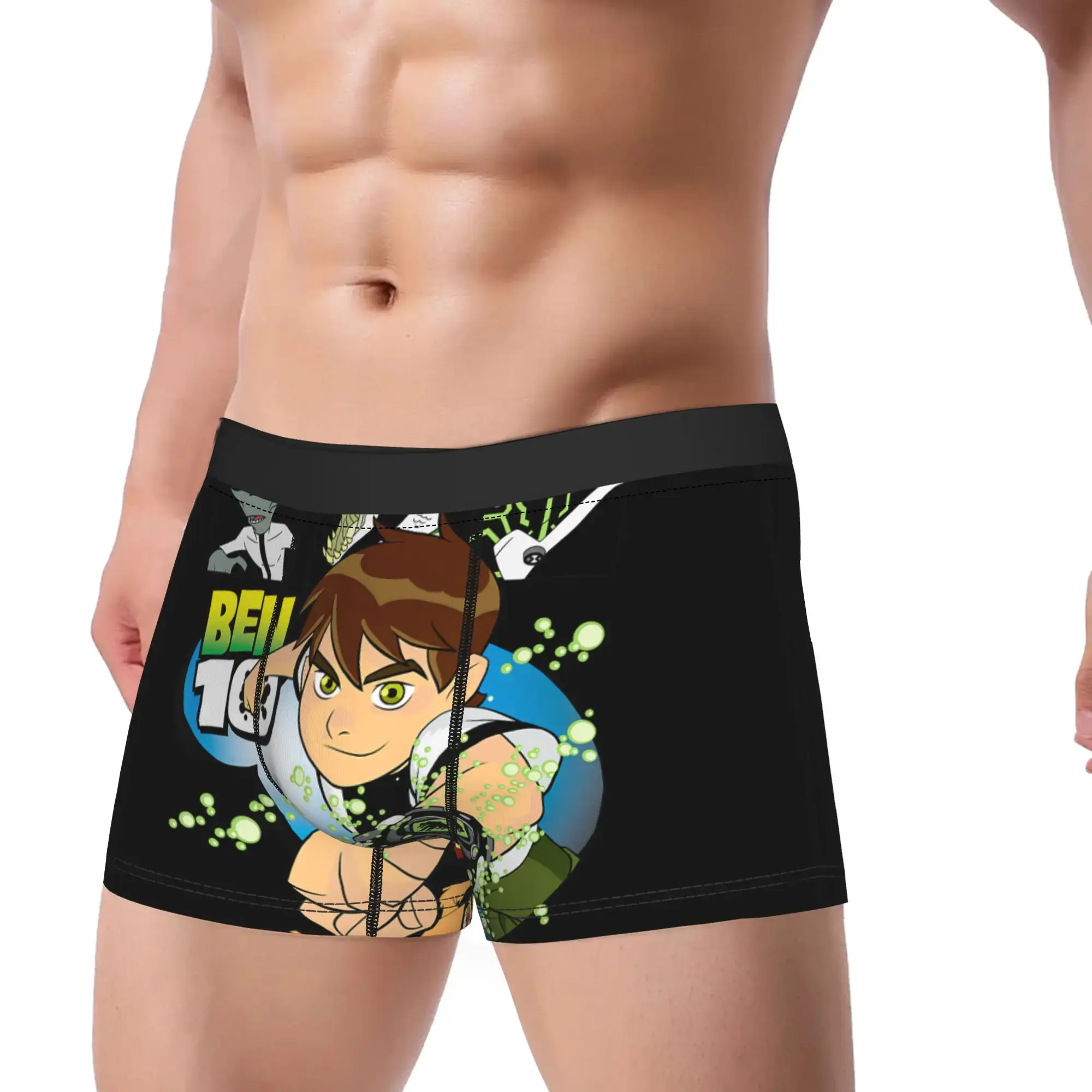 Ben 10 Aliens Underwear Classic Panties Customs Shorts Briefs For Men 3D Pouch Plus Size Trunk
