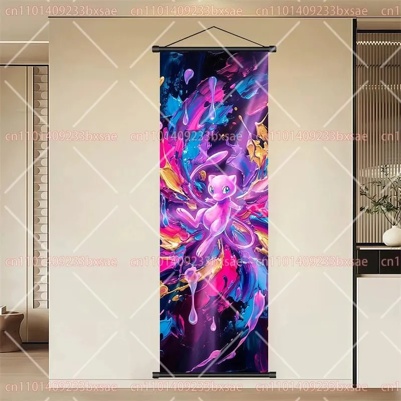 Pokémon Anime HD Scroll Painting Eevee Pikachu Suicune Charizard Mewtwo Διακόσμηση τοίχου με φόντο αφίσα Παιδικό δώρο — image 24