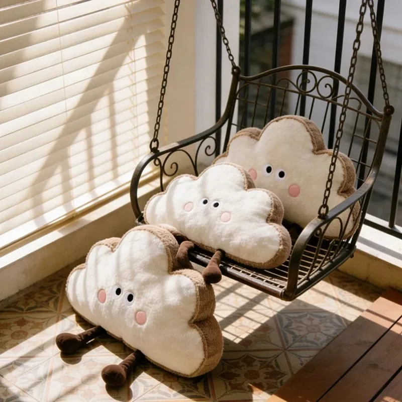 35~65 εκ. Toast Cloud Λούτρινο Μαξιλάρι Kawaii Humanoid Decor Στήριγμα μαξιλαριού πλάτης καρέκλας καναπέ από βελούδινο δώρο — image 6