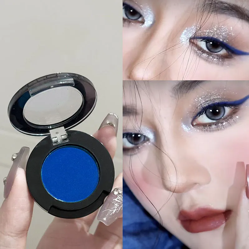 Single Klein Blue Smoked Blue Eye Shadow Palette Gothic Red Pigments Smoked Eye Makeup White Liing Silkworm Eyeshadow Eyeliner