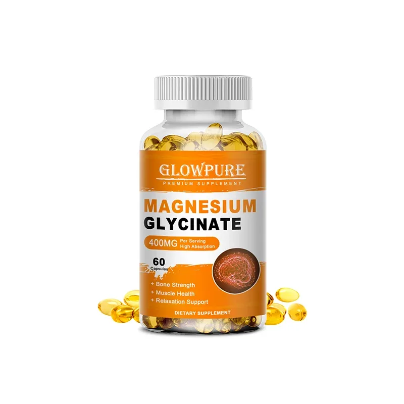 Magnézium-glicinát 400 mg az alváshoz Agy Idegrendszer Csont Izom Szorongáscsillapítás Szívegészség Stressz és szorongás enyhítése