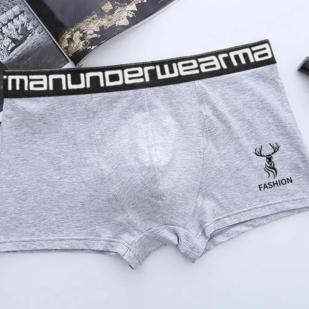 4/8Pcs Boxers Man Breathable Cotton Man Underwear Letter Waistband Men's Clothing Soft Touch Men's Briefs Plus Size Man Panties — image 5