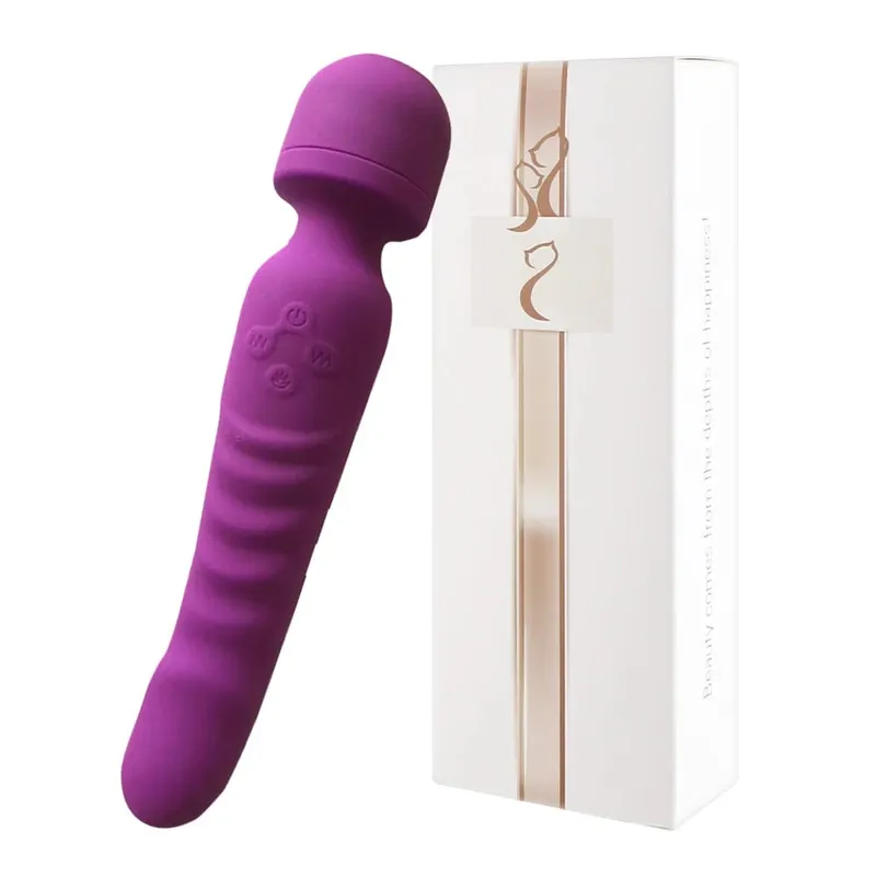 AV Vibrator חזק דילדו שרביט קסמים לנשים דגדגן ממריץ G Spot לעיסוי נרתיק חימום צעצועי מין למבוגרים לנשים