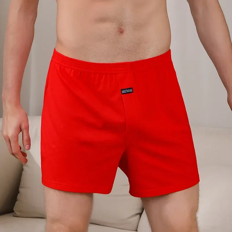 Men's Aro Pants Underwear 100% Pure Cotton Home Sleeping Pants Loose Breathable Men's High Waisted Four Corner Boxers Shorts — image 5