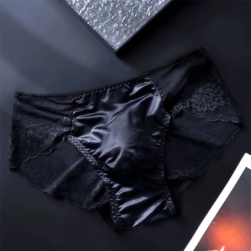 Lace men's underwear 3D Punched tangas japonesa Ice Silk Thin calzoncillos hombre Sexy lingerie adults 18 plus cuec gay panties — image 6