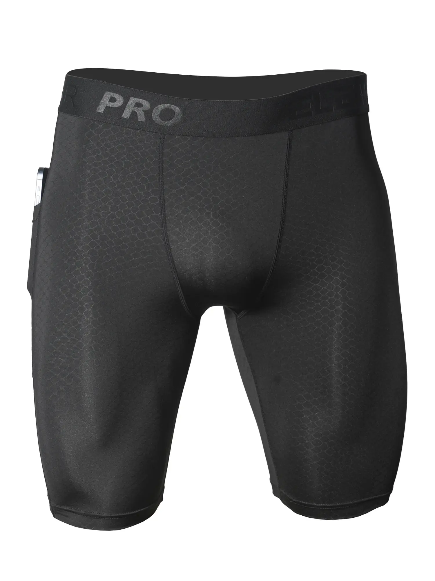 Men's Underwear Sports Running Fitness Side Pockets,Front Inner Pocket,Snake Pattern Embossed,Moisture Wicking Quick Drying