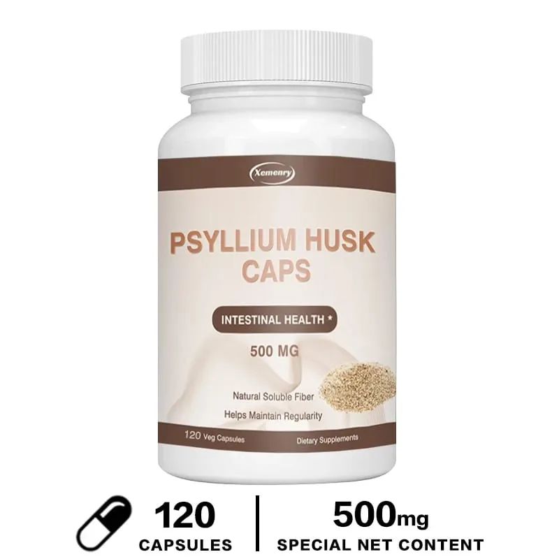 Κάψουλες Psyllium Husk | Συμπλήρωμα διαλυτών ινών Premium | Μαλακτικό κοπράνων σε σκόνη Psyllium και ανακούφιση για τη δυσκοιλιότητα ενηλίκων