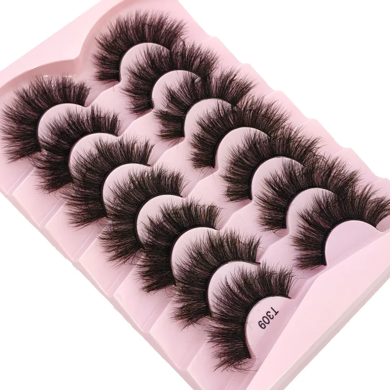 Fluffy Lashes Mink False Eyelashes Thick Cat Eye Makeup Long Natural Volume 3d Eyelashes Extension Χονδρική Βιζόν Βλεφαρίδες