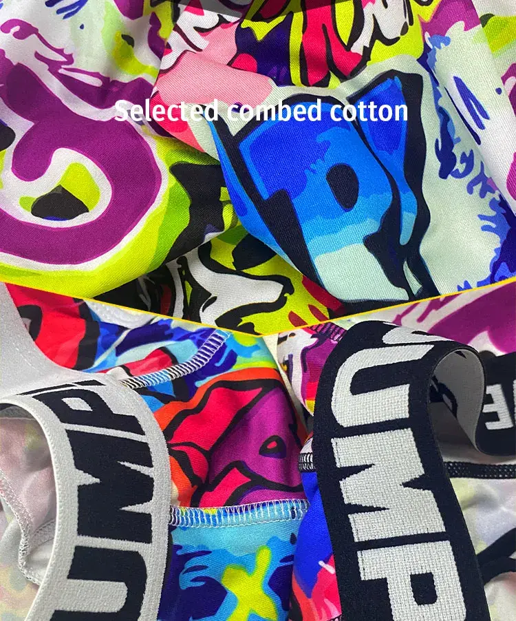 Sexy Men Underwear Funny Briefs Underpants Graffiti Panties Jockstrap Low Waist Butt Lifter Male Underwear MP223 — image 7