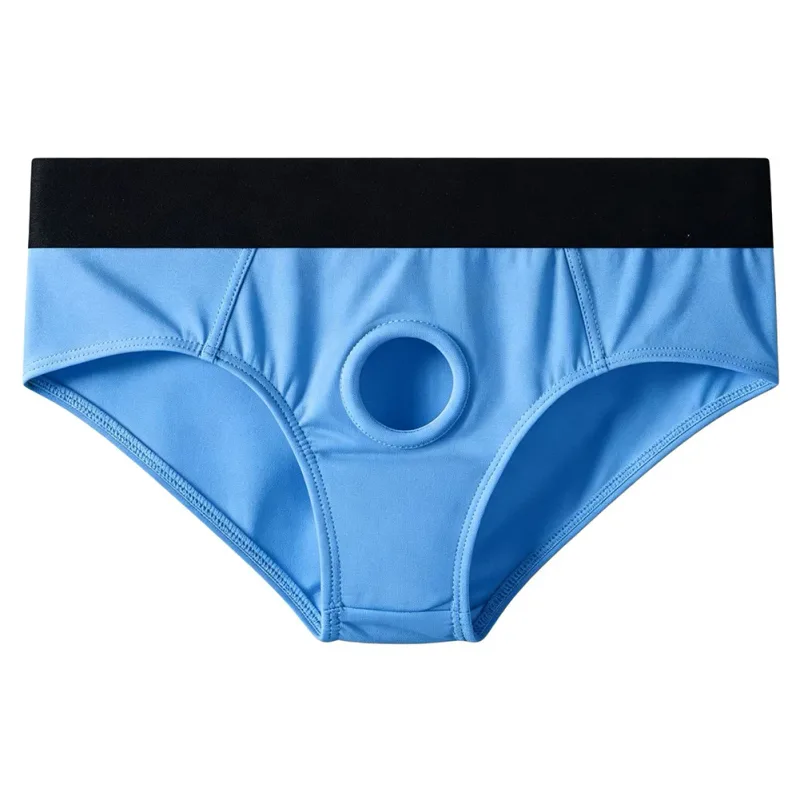 Men Front Hollow No Pouch Briefs Underwear Gay Erotic Lingine Panties Nightwear Hollow Out Open Front Underpants — image 15