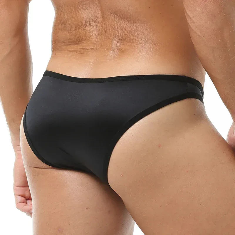 Men's Sexy Briefs Ultra-thin Breathable Soft Underwear Low Waist U Convex Cuecas Panties — image 24