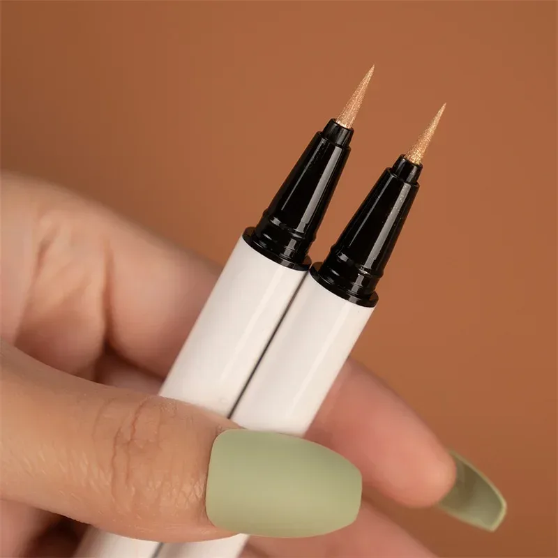 Pearlescent White Liquid Eyeliner Pen Waterproof Non-dizzy Eye Liner Shadow Pen Fast-drying Lasting Shiny Lying Silkworm Pencil — image 6