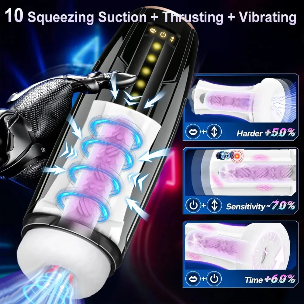 Electric 10 Frequency Telescopic Summing Vibration Massagator Training Masturbator Masturbator ανδρικού πέους