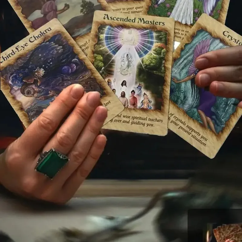 Angel Therapy קלפי אורקל PDF ספר הדרכה קלפי טארוט משחקי לוח למסיבה משפחתית צעצועי ילדים לנשים