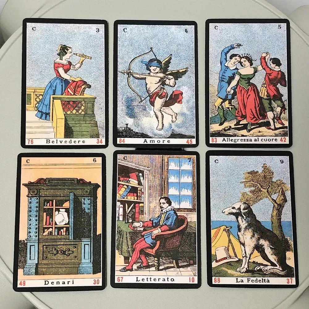 אורקל סיביל כרטיסים כל יום Oracle Deck Sibilla סיפון איטלקי למשחקי מסיבה משחקי קלפים מתנות לשנה החדשה 52 יח'\סט — image 6