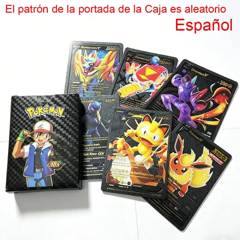 55 τεμάχια Pokemon Cards Vmax GX Gold Foil Flash Box Party Διαδραστικό παιχνίδι Αγγλικά Ισπανικά Πολύχρωμο Παιχνίδι Συλλογή Κάρτας Δώρο — image 6