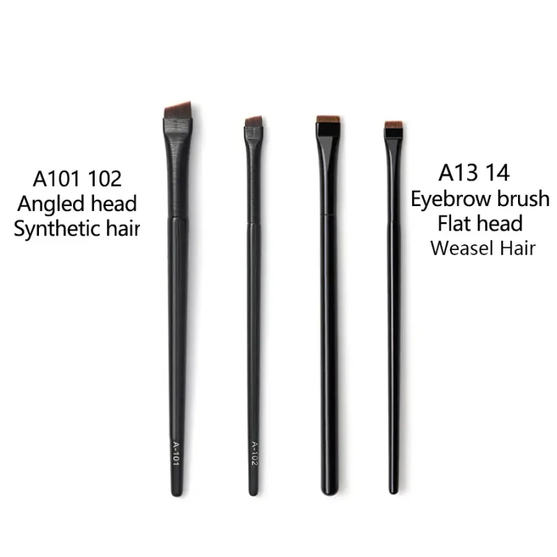 1pc super fino ângulo forro compõem escova olho sobrancelha pincéis de maquiagem de cabelo sintético sobrancelha fina afiada ferramentas cosméticas profissional