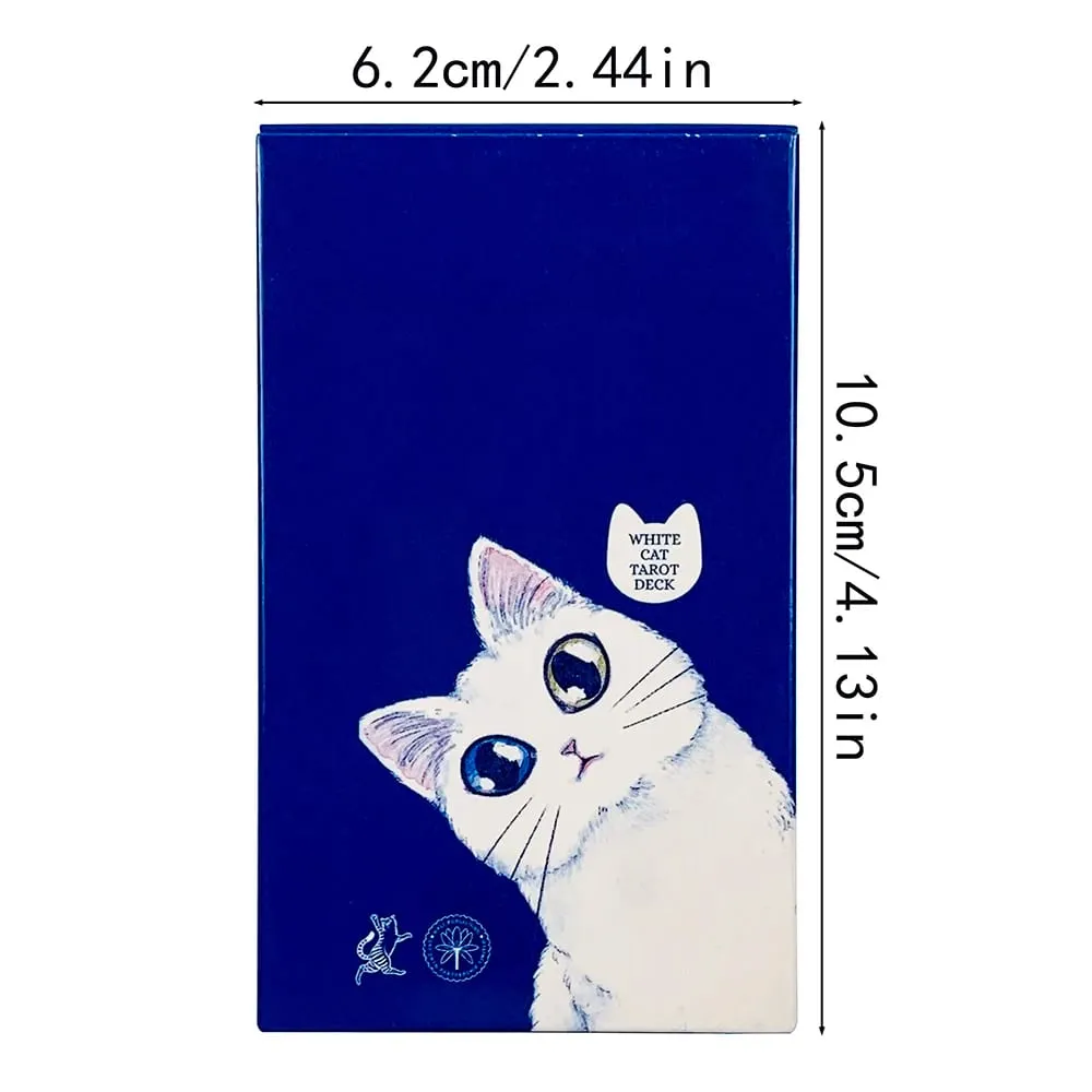 New White Cat Tarot Deck A 78 Edition-Themed Cat-Themed Borad Game For Cat Lovers Εξαιρετικό για μαντεία Διαλογισμό και παιχνίδια πάρτι — image 6