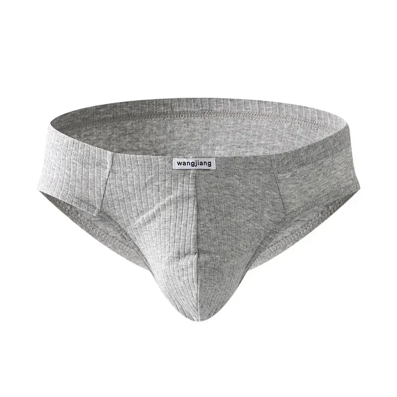 Men's Ribbed Cotton Separate Pouch Briefs Breathable Low Rise Soft Stretch Underwear Panties 1PC — image 28
