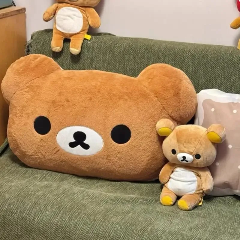 Χαριτωμένο βελούδινο παιχνίδι Rilakkuma Στήριγμα πλάτης Αποσπώμενο κάλυμμα δίπλα στο κρεβάτι Μεγάλο μαξιλάρι που πλένεται Δώρα μαξιλαριού ύπνου