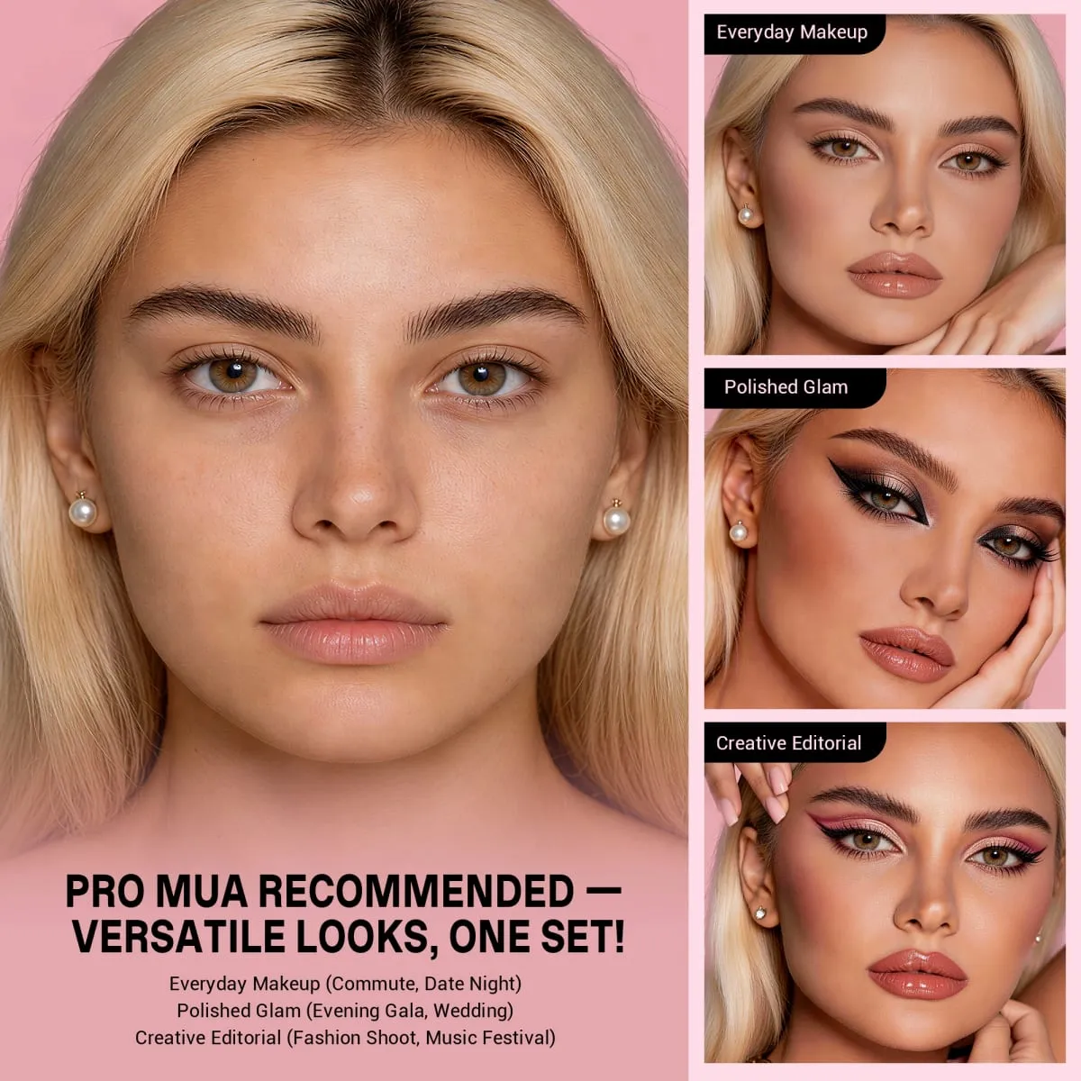 Jessup conjunto de pincéis de maquiagem, 15 peças, pincel de maquiagem branco, base, contorno, corretivo, sombra sintética premium, ferramentas cosméticas t518