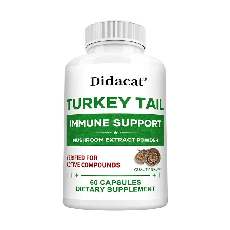 Turkey Tail Mushroom Supplement Boosts The Immune System Promotes Health and Vitality Vegan Non-GMO 120 Capsules — image 9