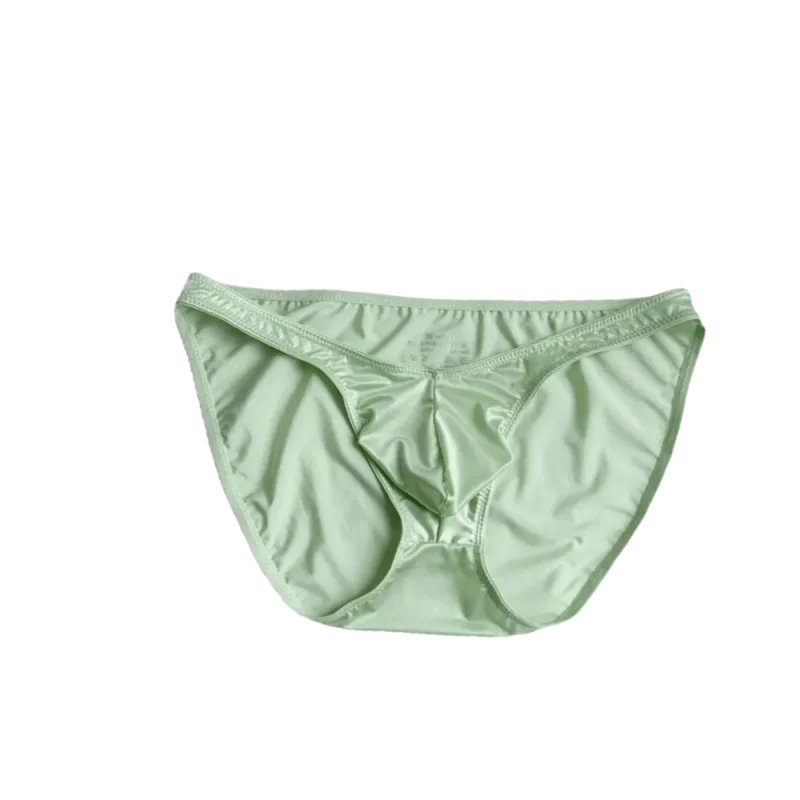 Comfortable Low Waist Men's U-Pouch Underwear Breathable Seamless Satin Silk Briefs Narrow Belt Lingerie Ice Silk Panties Sports — image 17