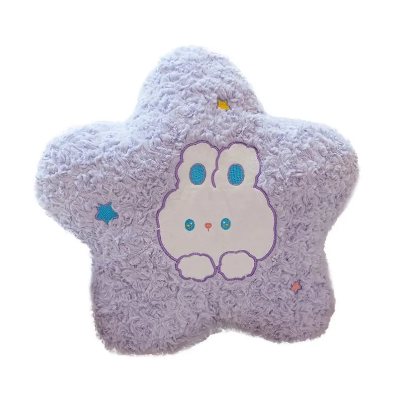 45 ס"מ כרית Kawaii ארנב קריקטורה כוכב ירח כרית כרית אושר יצירתי רך משפחה רך צעצוע קטיפה ספת עיצוב הבית כרית קטיפה