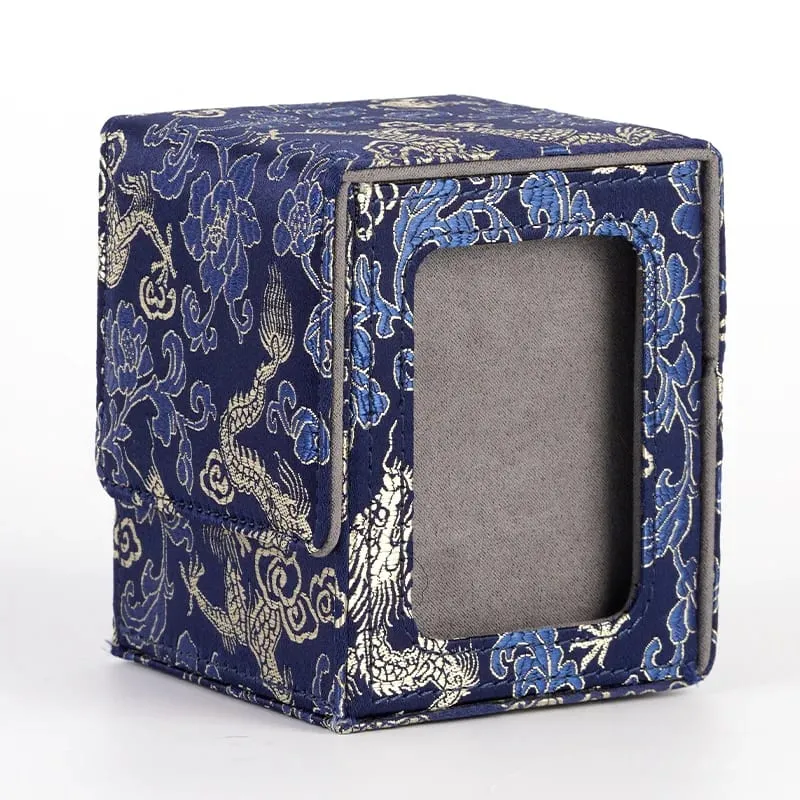100+ Θήκη Deck Box για κάρτες συναλλαγών με παράθυρο οθόνης Flower Series TCG Game Magnetic Close Card Organizer Storage Box Δώρο