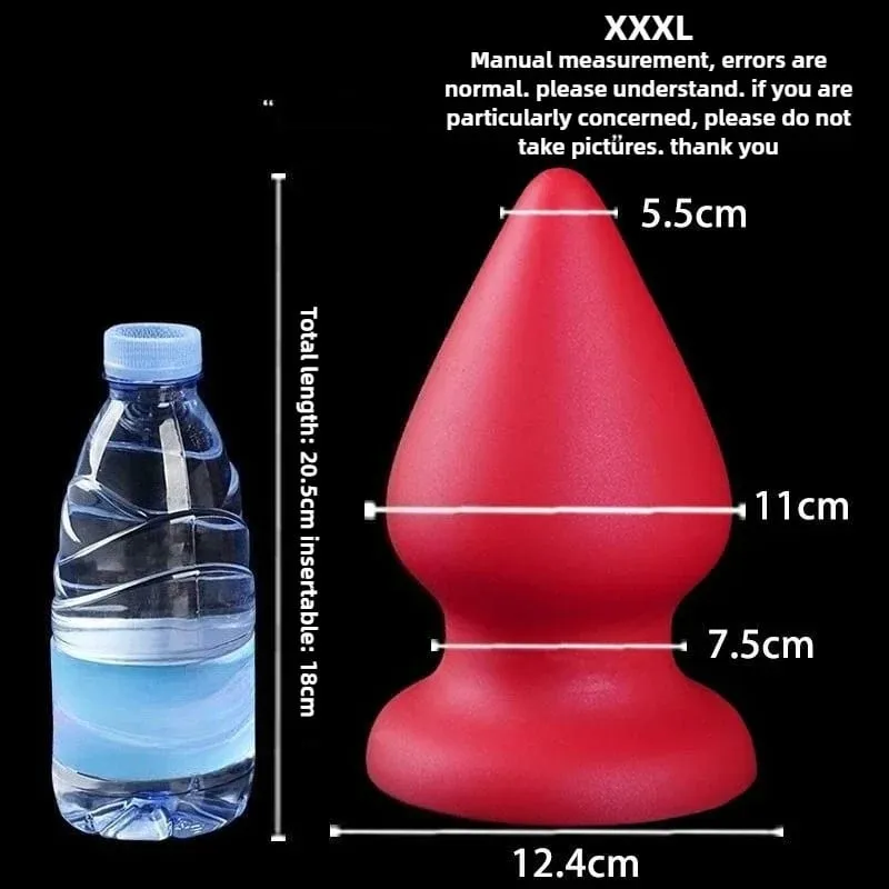 Huge Anal Plug Liquid Silicone Soft Conical Butt Plug Big Anal Dildos for Women Men G-spot /prostate Massage 18+ Sex Toys — image 17