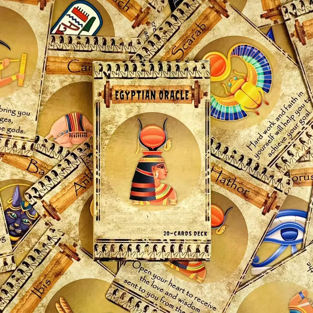 New Egyptian Oracle A 20 Cards Deck Classic Design για αρχάριους και επαγγελματίες Ιδανικό για μαντικό διαλογισμό και δώρα
