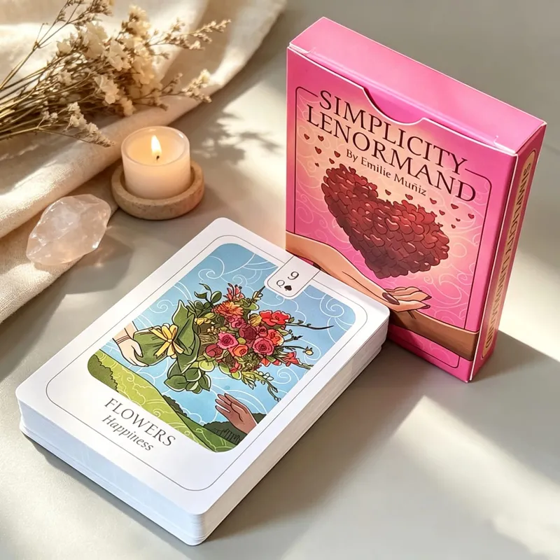 Simplicity Lenormand Deck 41 τμχ Όμορφες εικονογραφημένες κάρτες 9*6cm με ουσιαστικό συμβολισμό με κάρτες Yes No Ίσως