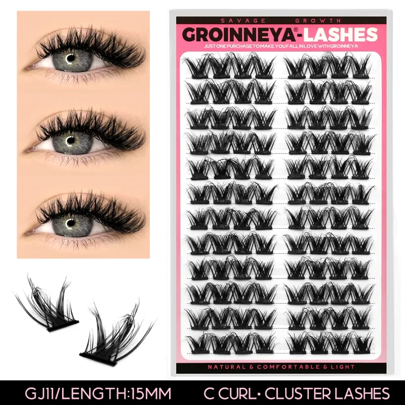 Cluster Lashes Cat Eye Lashes Individual Lashes Natural Look Mixed Tray DIY Eyelash Extension Volume Lash Clusters — image 3
