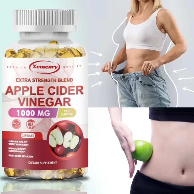 Apple Cider Vinegar Capsules - Fat Burning Detox Slimming Boosts Metabolism Healthy Weight Management — image 2