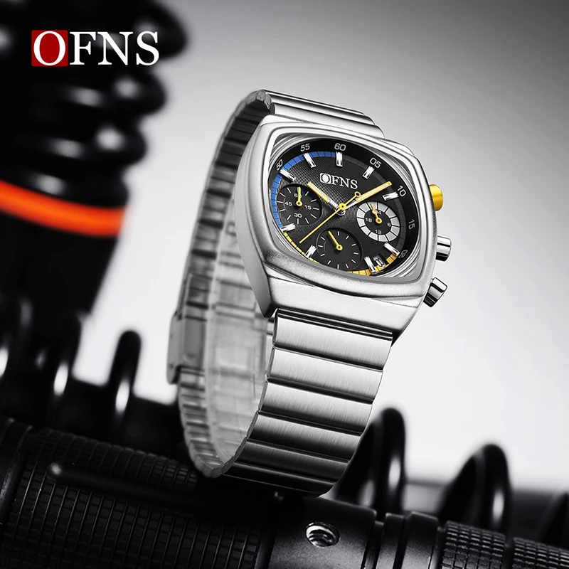 1635 New Fashion Men's Quartz Wristwatch Luminous Calendar Waterproof Steel Strap Casual Sport Watches for Man reloj hombre — image 3