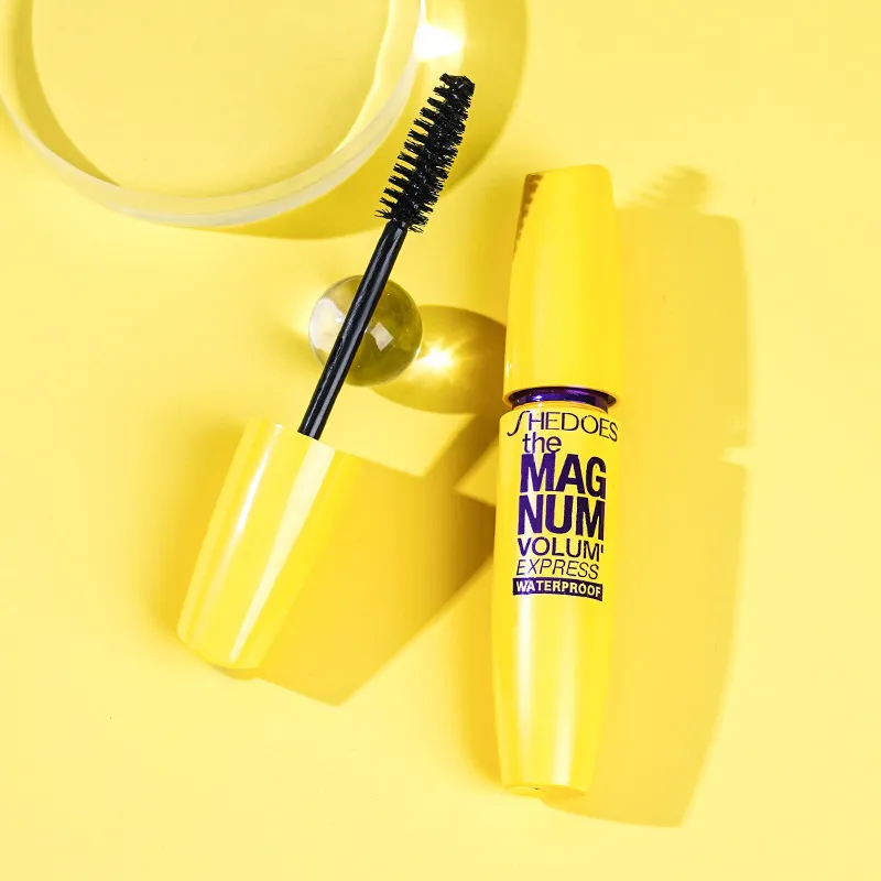Yellow Mascara Waterproof Lengthening Curling Volumizing Natural Long-Lasting Smudge-Proof Eye Makeup Cosmetics