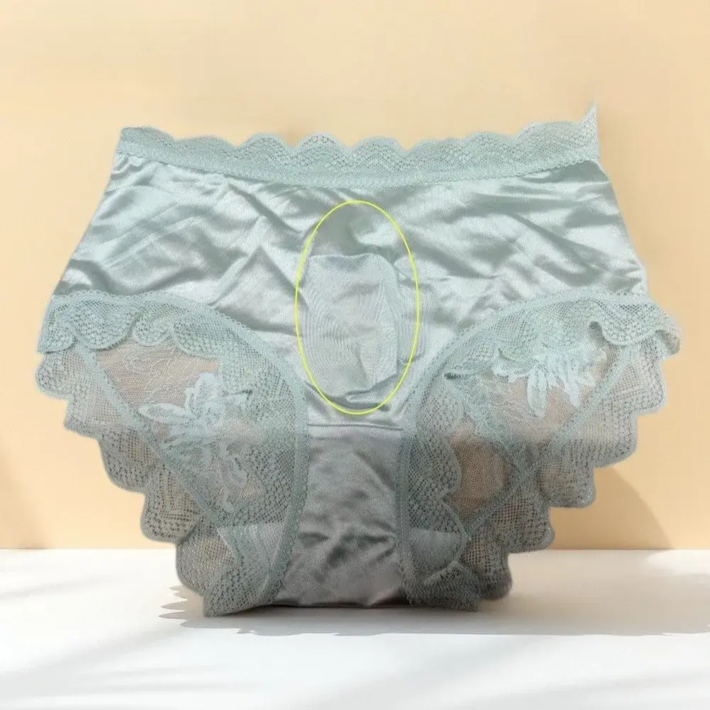Men Satin Embroidery Floral Lace IceSilk Briefs Underwear 3D Bulge Pouch Panties Ice Silk Soft Quick Dry Breathable Sexy Panties — image 10