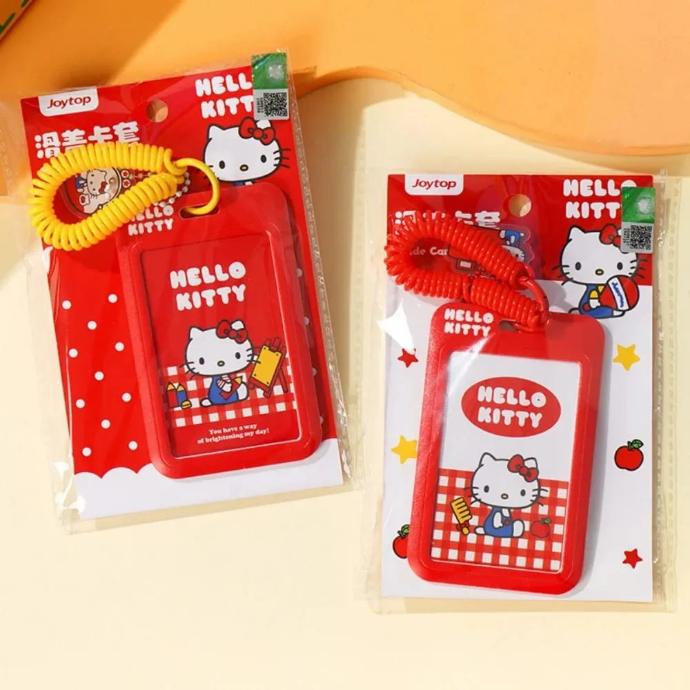 Γνήσιο Sanrio Hello Kitty Slide ID Όνομα ετικέτας Ταυτότητα Κάτοχος σήματος Καρούλι Περίπτωση άδειας εργασίας Προσωπικό Κάρτα εργαζομένων Δώρα κάρτας εργασίας — image 2
