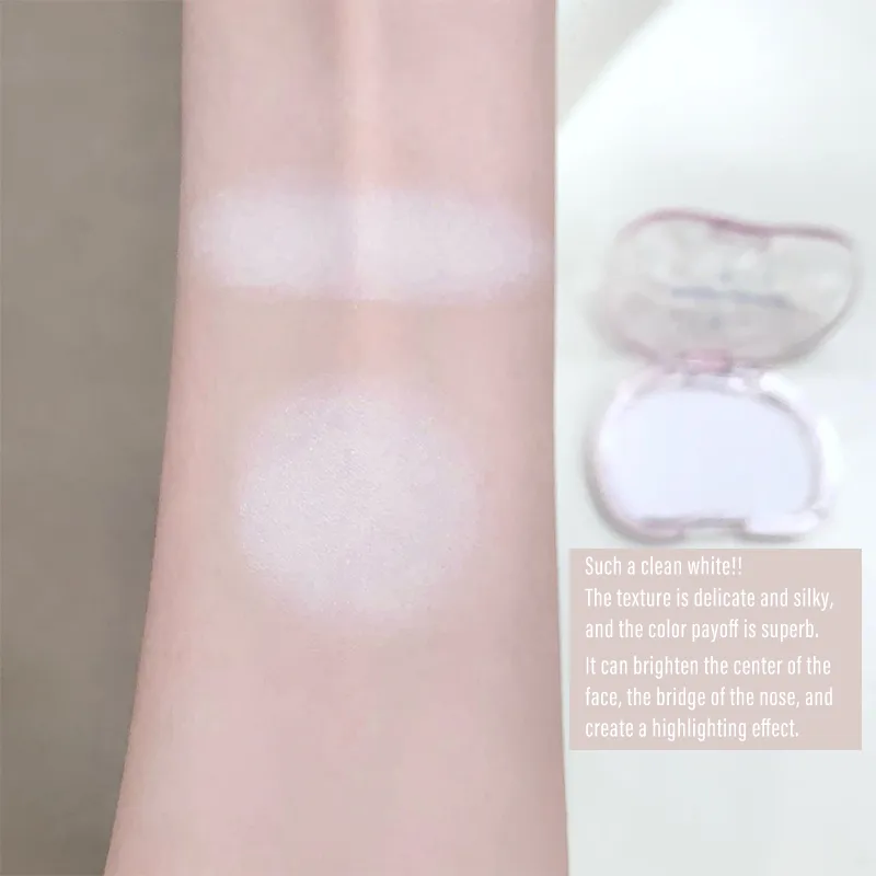 Matte Highlighter Powder Eyeshadow Palette White Long Lasting Natural 3D Brightening Eye Makeup Palette Brighten Face High Gloss — image 3