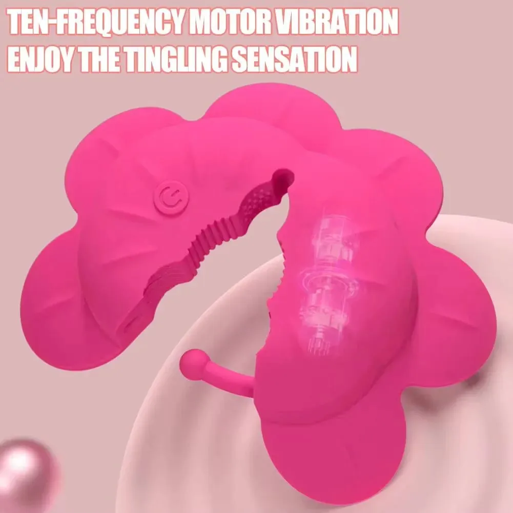 מלחצי פטמות ורדים רטט נקבה לביש מתכוונן שלט רחוק פטמות ממריץ BDSM צעצועי סקס הנאה למבוגרים לנשים