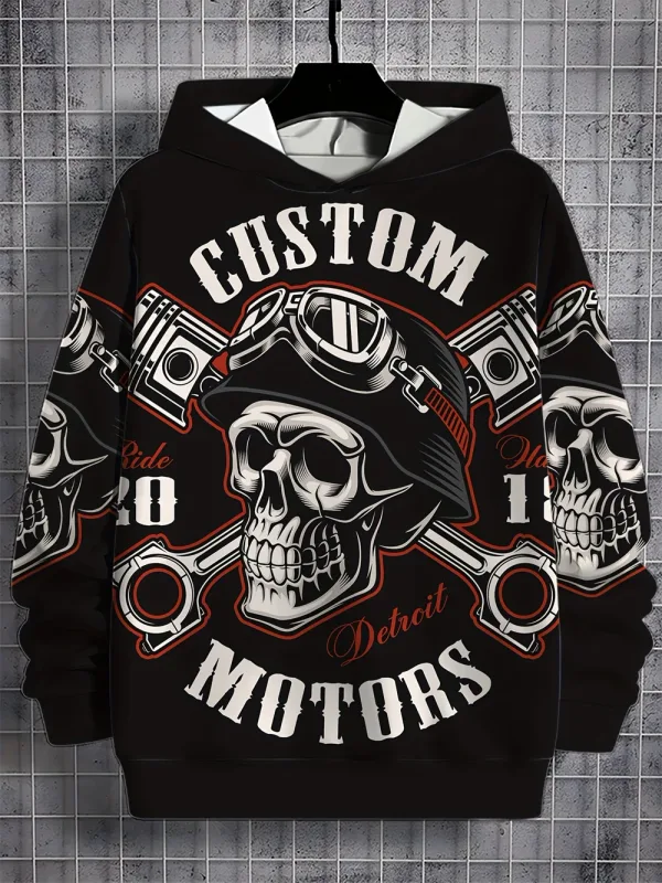 Sweat-shirt imprimé crâne et Rose en 3D, vêtements de sport avec cordon de serrage, hauts à manches longues, sweat à capuche pour hommes, vêtements graphiques de rue — image 12