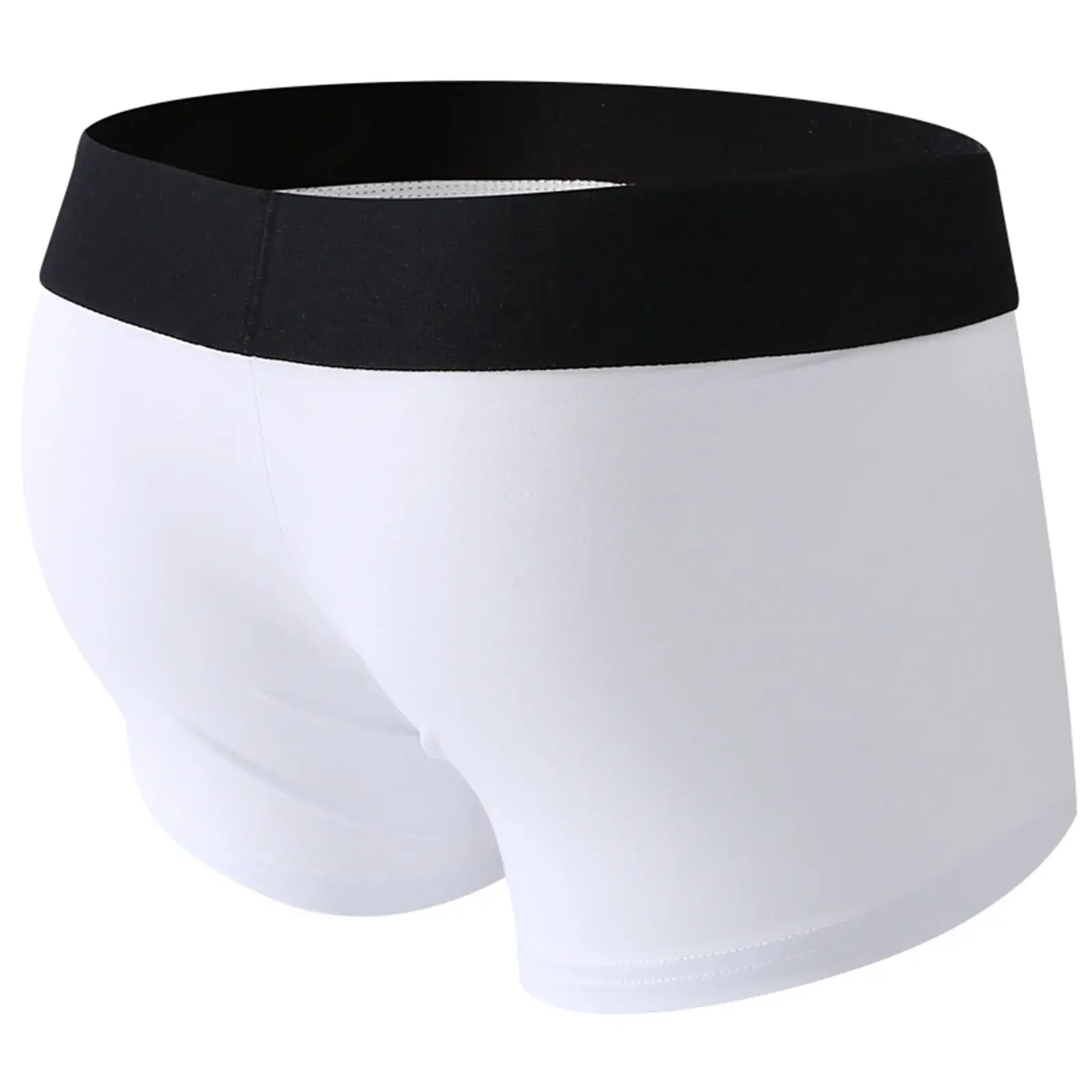 Men's Boxers Front Hole Pouch Underwear Silicone Cockring Sexy Boxershorts Wide Waistband Cotton Underpants Hollow Out Lingerie — image 11