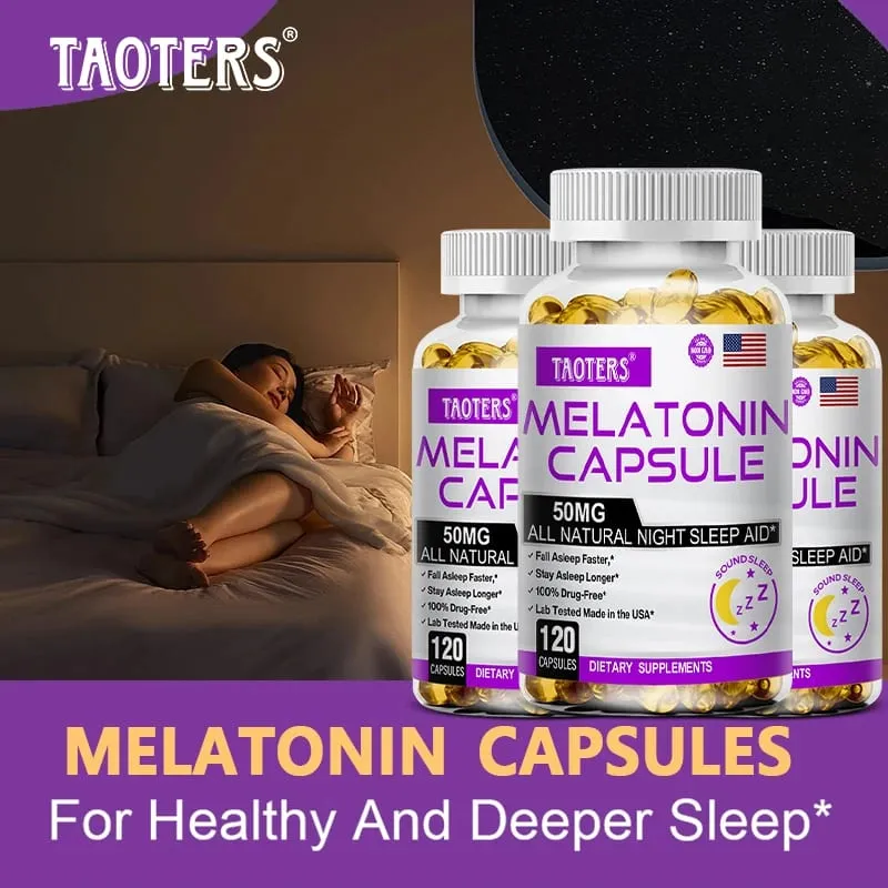 Κάψουλες μελατονίνης 50 mg - Συμπλήρωμα Φυσικού Βοηθήματος ύπνου για την Προώθηση του Γρήγορου Αποκοιμήματος Calm The Mind — image 5