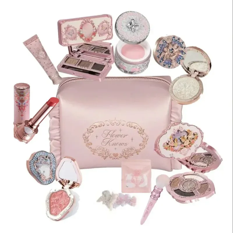 Flower Knows Makeup Set Midsummer Fairytales Flowerknows Foundation Little Angel Highlight Strawberry Rococo Lip Glaze 11pcs Kit — image 2