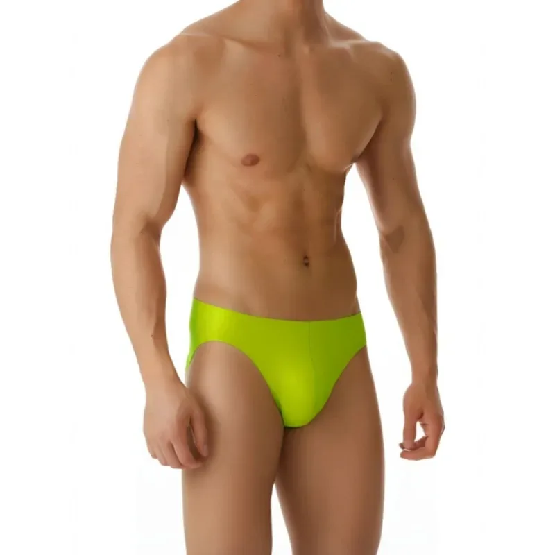 Latex Underwear Transparent Briefs Men's Rubber Convex Pouch Underpants Shiny Male Erotic Lingerie Triangle Panties Slip Homme — image 3