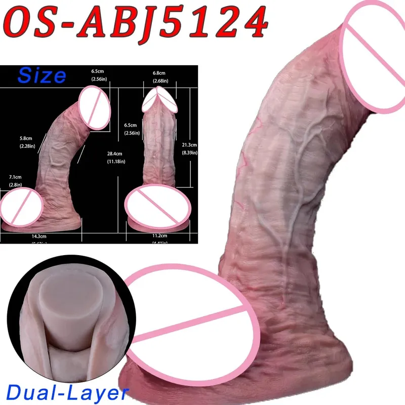 47cm Realistic Long Dildos Double Head Anal Vaginal Stimulator Sex Toy With Sucker For Lesbian Couples Gay Men Adult Tools — image 25