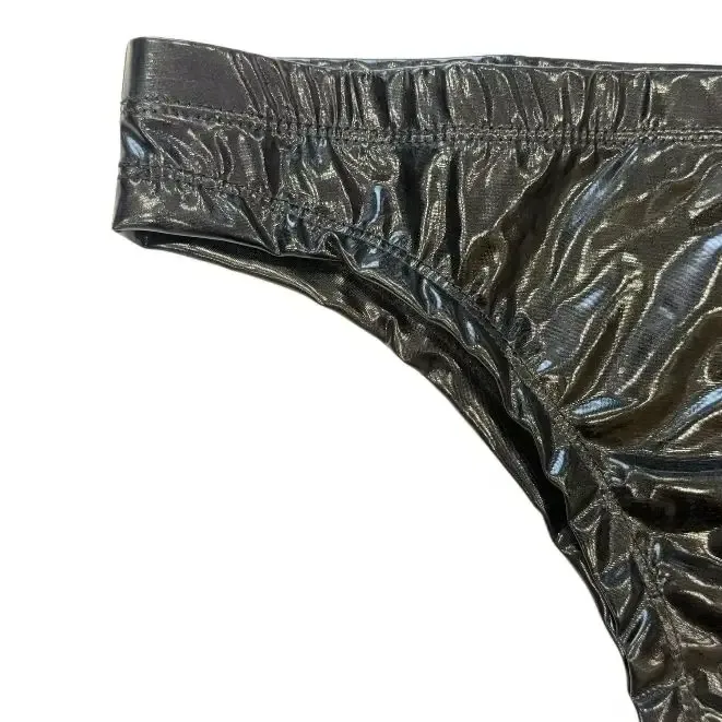 1Pc men's PU leather triangle underwear, sexy triangle underwear, boxing fitness, suitable for costume parties, sweet gift 3256811476168708 — image 7